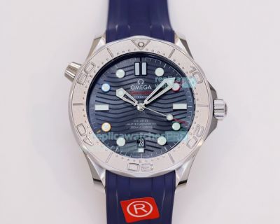 OR Factory Replica Omega Seamaster Diver 300M 2022 Olympic Watch Blue Rubber Strap